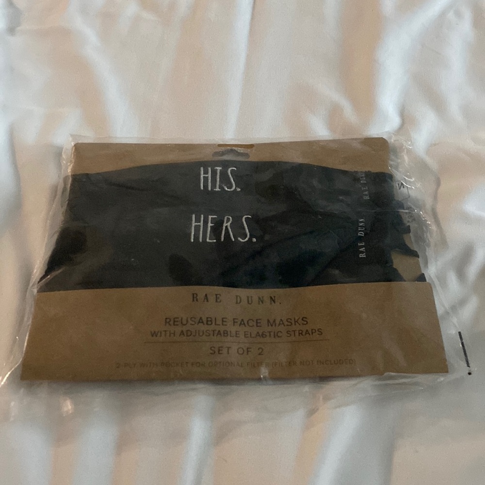 Rae Dunn reusable face masks his and hers
